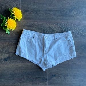 Cheeky White Jean Shorts